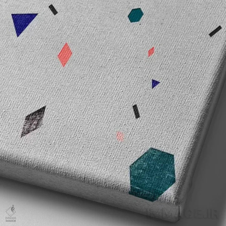 تابلو مینیمال هزارنگار اثر لیمو - نمای نزدیک بافت بوم