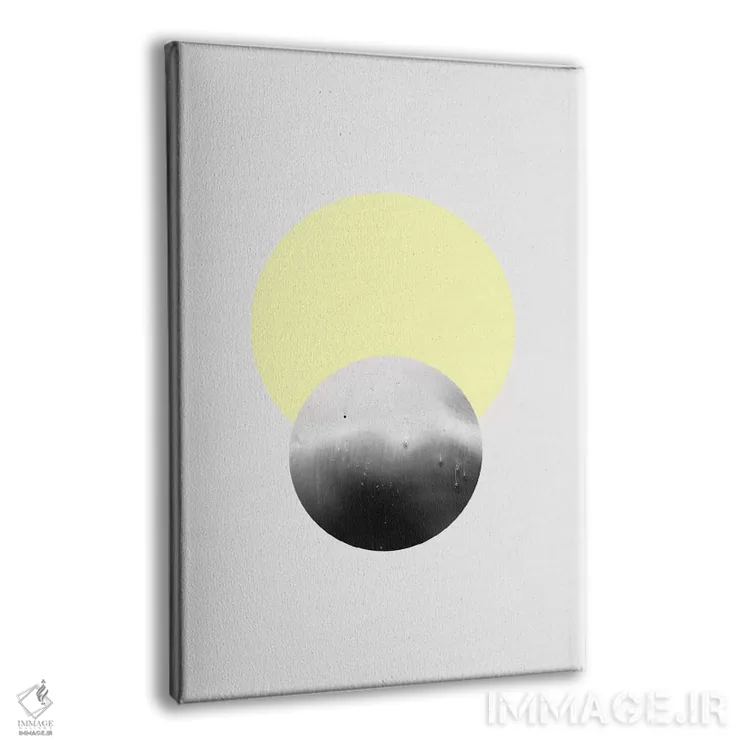 تابلو مینیمال ماه و خورشید اثر لیمو - نمای پرسپکتیو محصول