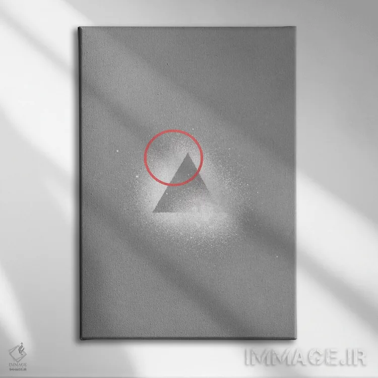 تابلو مینیمال "هندسه ۷" اثر لیمو - نمای روبهرو روی دیوار