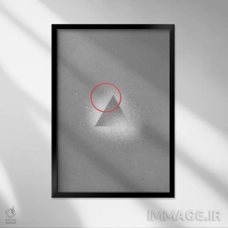 تابلو مینیمال "هندسه ۷" اثر لیمو - نمای قابدار مشکی