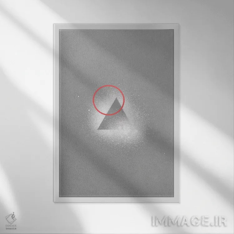 تابلو مینیمال "هندسه ۷" اثر لیمو - نمای قابدار سفید