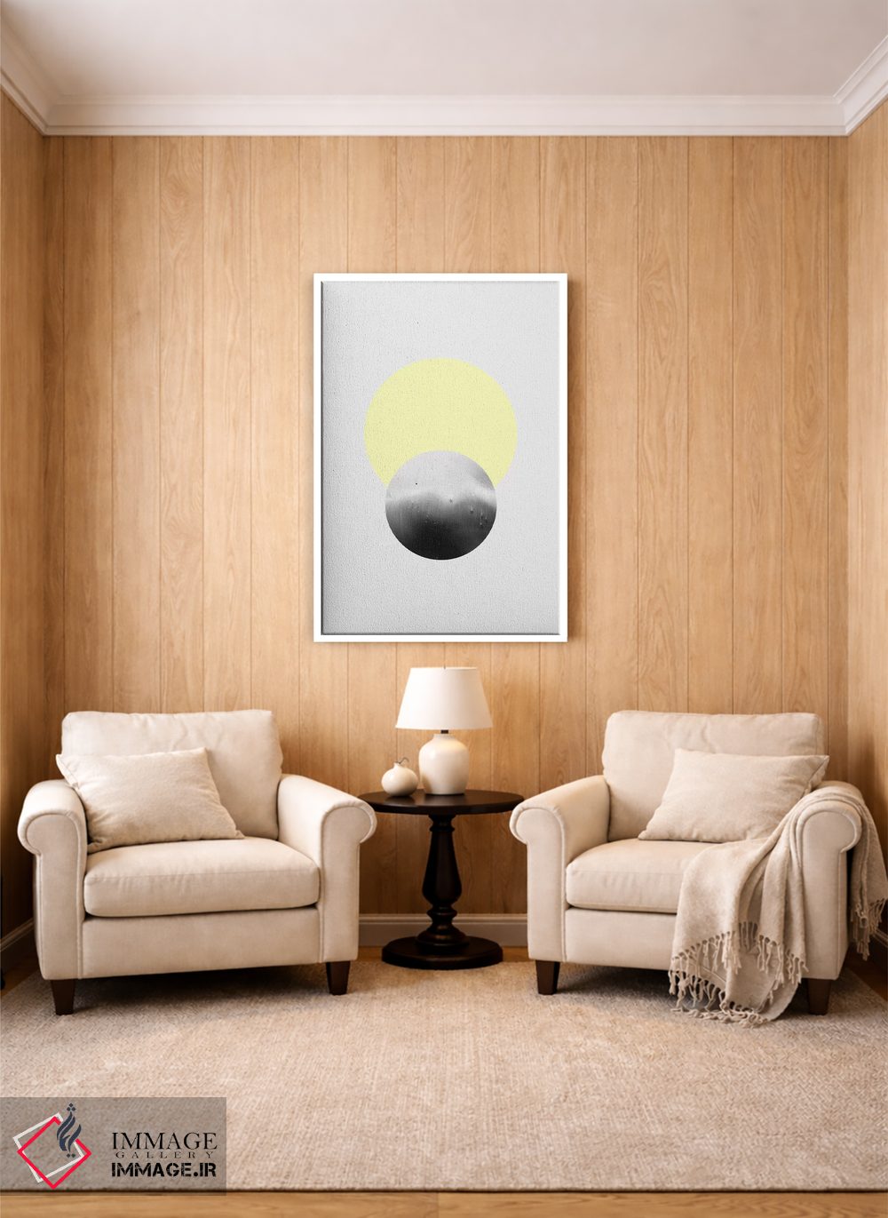 تابلو مینیمال ماه و خورشید اثر لیمو - D2W