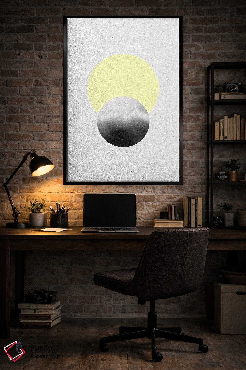 تابلو مینیمال ماه و خورشید اثر لیمو - D5B