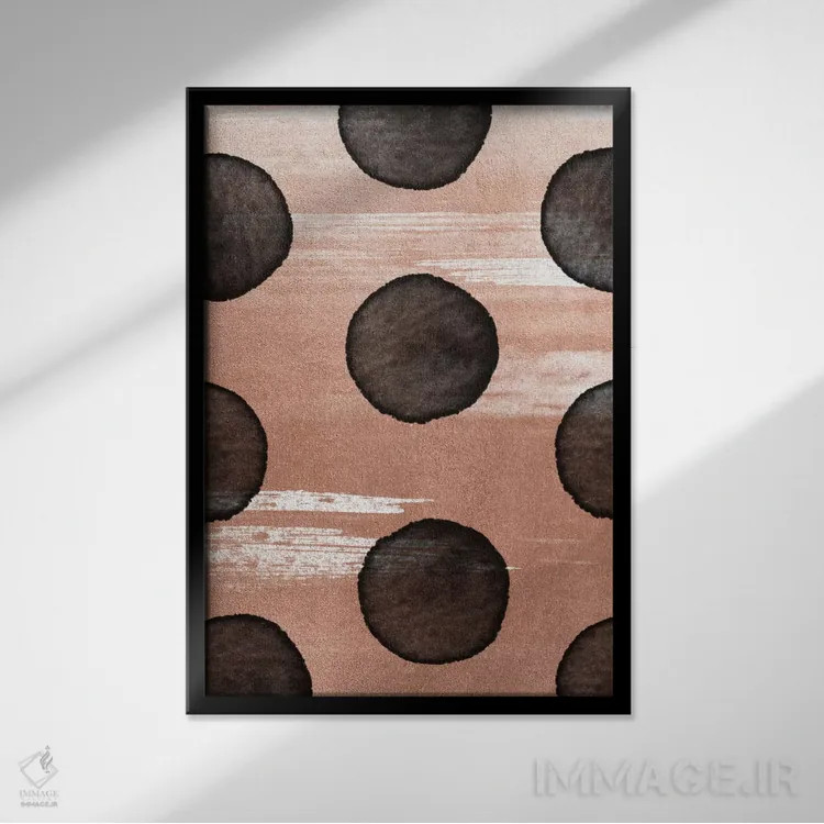 تابلو مینیمال طلای رز II اثر لیمو - نمای قابدار مشکی