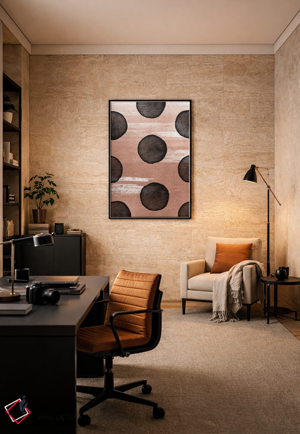 تابلو مینیمال طلای رز II اثر لیمو - D4B