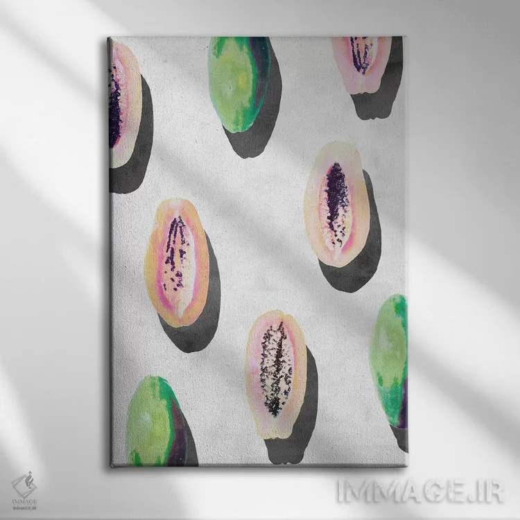 تابلو مینیمال میوه XI-I اثر لیمو - نمای روبهرو روی دیوار