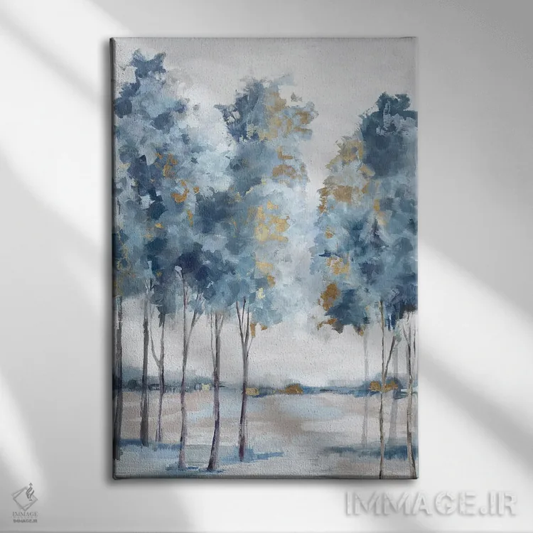 تابلو انتزاعی جنگل نیروی دریایی اثر لونا ماویس - نمای روبهرو روی دیوار
