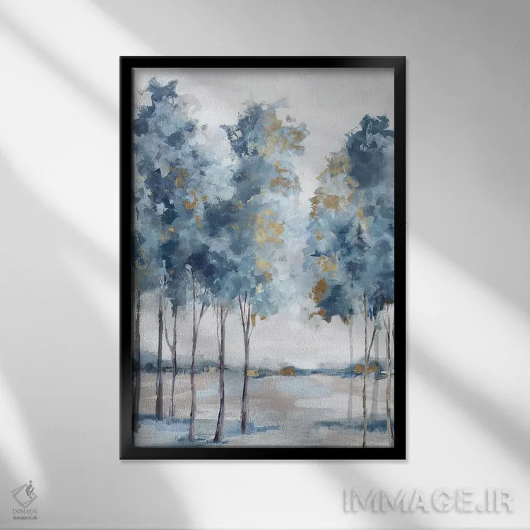 تابلو انتزاعی جنگل نیروی دریایی اثر لونا ماویس - نمای قابدار مشکی