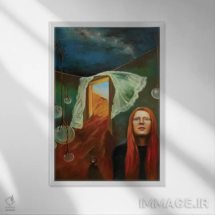 تابلو دکوراتیو غبار ستاره اثر اباورا لومولر - نمای قابدار سفید