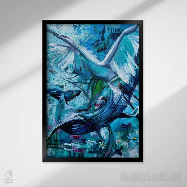 تابلو دکوراتیو آزادی بی باک است اثر لیندا مک کلور - نمای قابدار مشکی