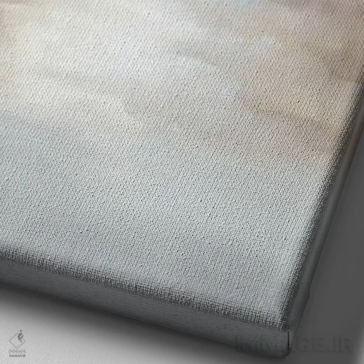 تابلو مینیمال واحه آرامش II اثر لونا ماویس - نمای نزدیک بافت بوم