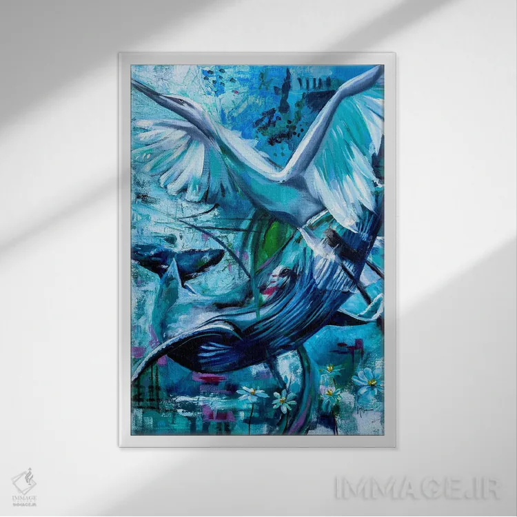 تابلو دکوراتیو آزادی بی باک است اثر لیندا مک کلور - نمای قابدار سفید