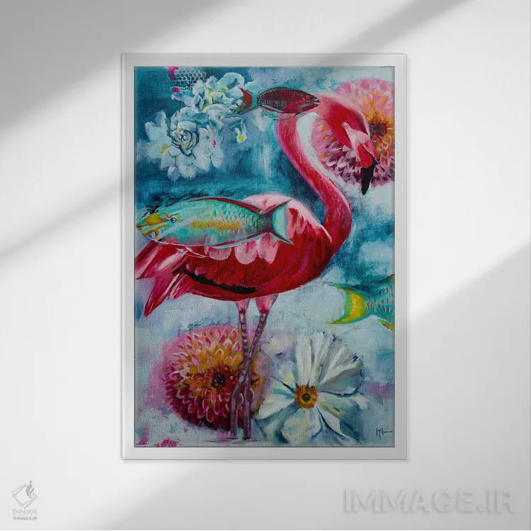 تابلو دکوراتیو برای همیشه اثر لیندا مک کلور - نمای قابدار سفید