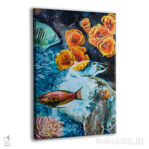 تابلو دکوراتیو خرس قطبی اثر لیندا مک کلور - نمای پرسپکتیو محصول