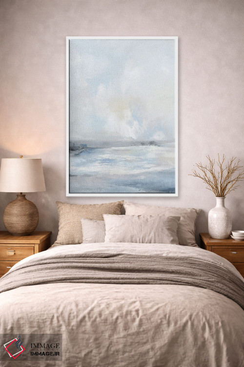 تابلو مینیمال دریای آبی نرم اثر لونا ماویس - D1W