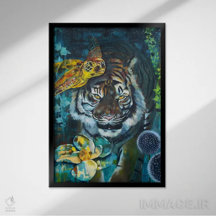 تابلو دکوراتیو به غریزه ات اعتماد کن اثر لیندا مک کلور - نمای قابدار مشکی