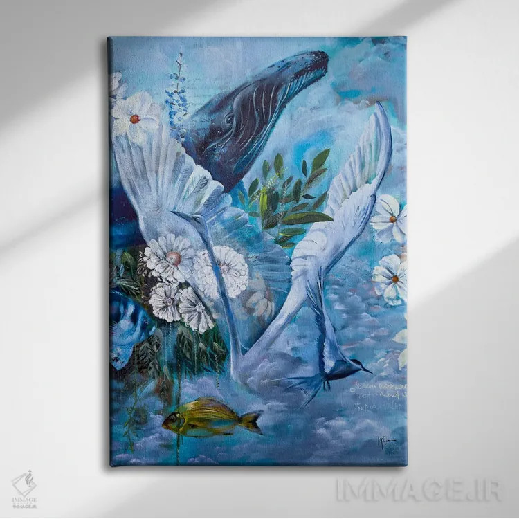 تابلو دکوراتیو وفور غیرقابل تصور اثر لیندا مک کلور - نمای روبهرو روی دیوار