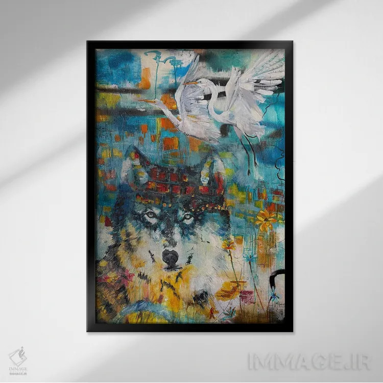 تابلو دکوراتیو دفن شده در جانم اثر لیندا مک کلور - نمای قابدار مشکی