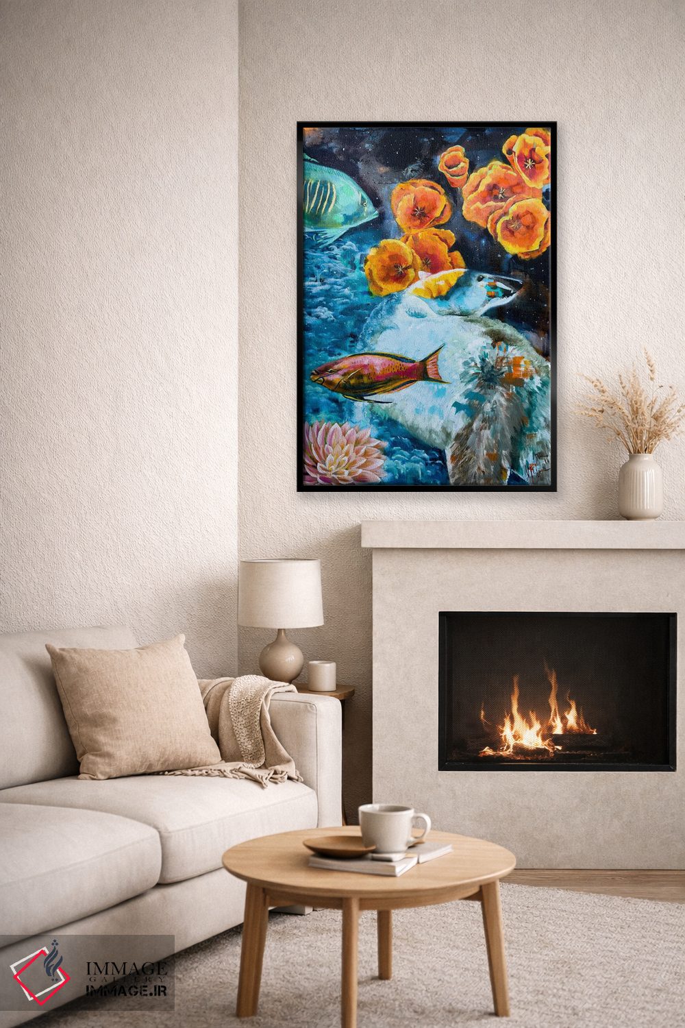 تابلو دکوراتیو خرس قطبی اثر لیندا مک کلور - D4B