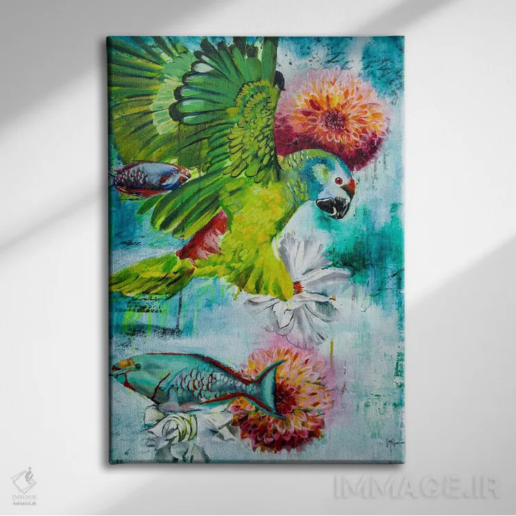 تابلو دکوراتیو هماهنگی اثر لیندا مک کلور - نمای روبهرو روی دیوار