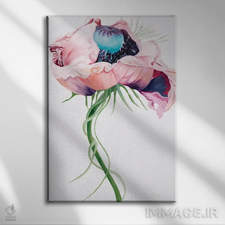 تابلو دکوراتیو شقایق پاریس ۲ اثر لیندا استلینگ - نمای روبهرو روی دیوار