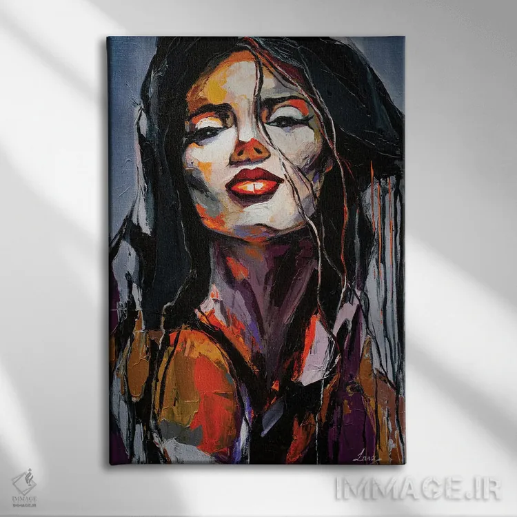 تابلو دکوراتیو پری دریایی اثر لانا فری - نمای روبهرو روی دیوار