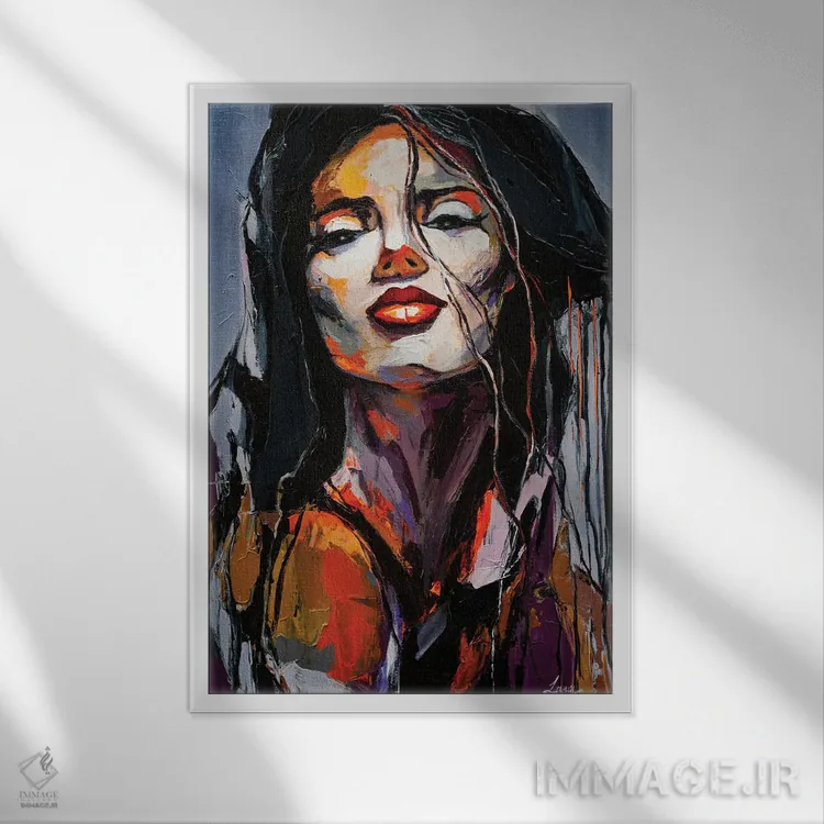 تابلو دکوراتیو پری دریایی اثر لانا فری - نمای قابدار سفید