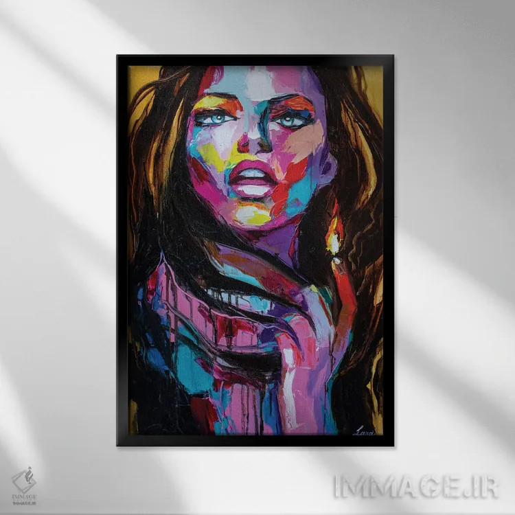 تابلو دکوراتیو اگر لازم باشد اثر لانا فری - نمای قابدار مشکی