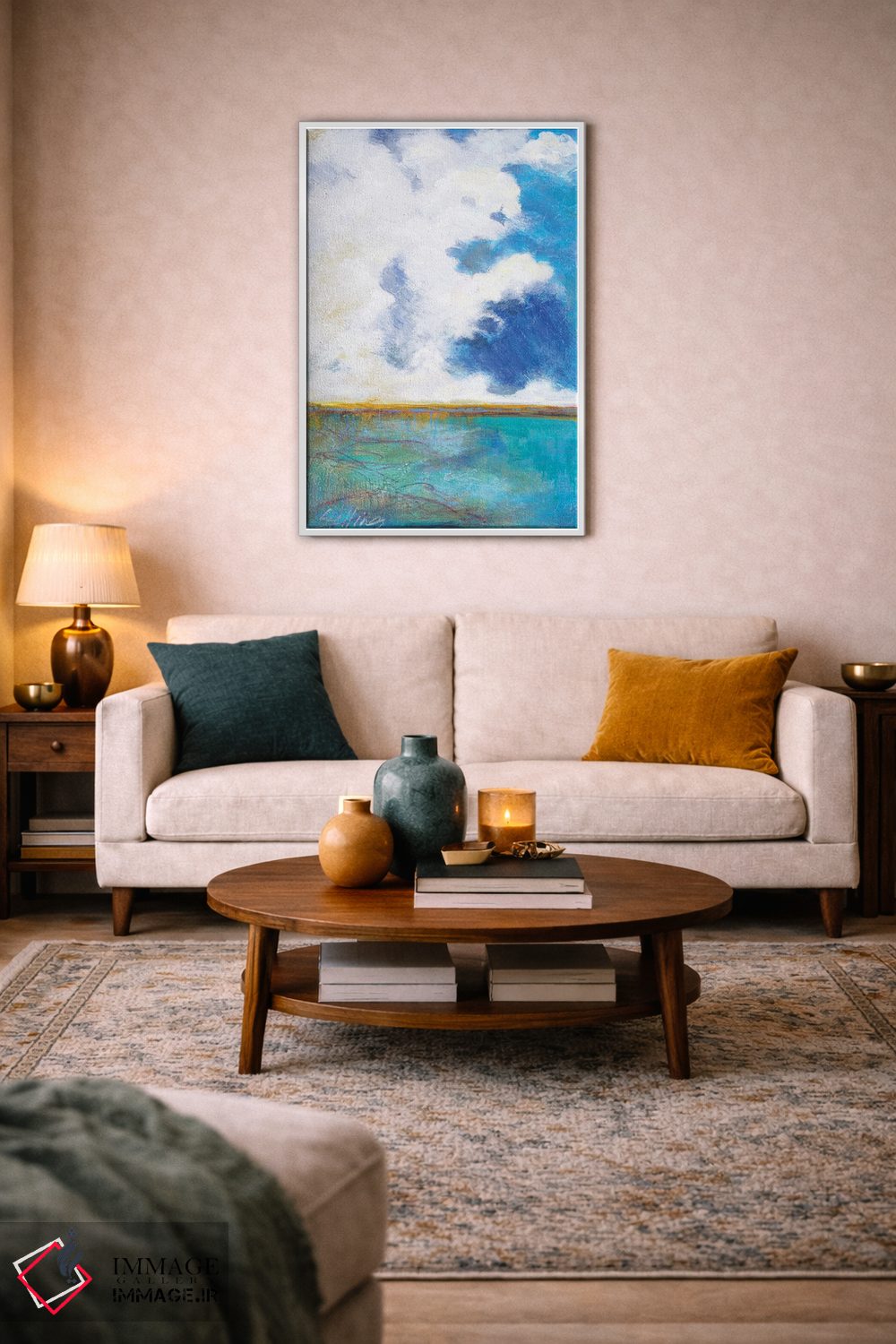 تابلو انتزاعی میسترال اثر لیندا استلینگ - D2W