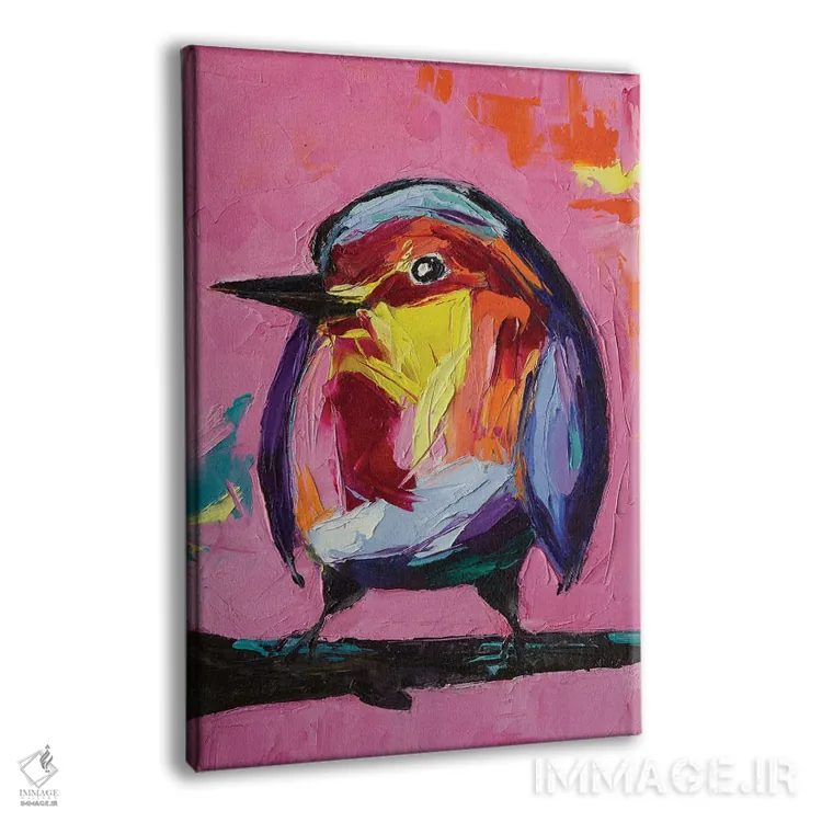 تابلو دکوراتیو ماهی خورک صورتی اثر لانا فری - نمای پرسپکتیو محصول