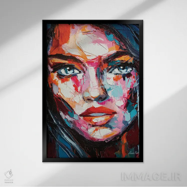 تابلو دکوراتیو مراقب باش اثر لانا فری - نمای قابدار مشکی