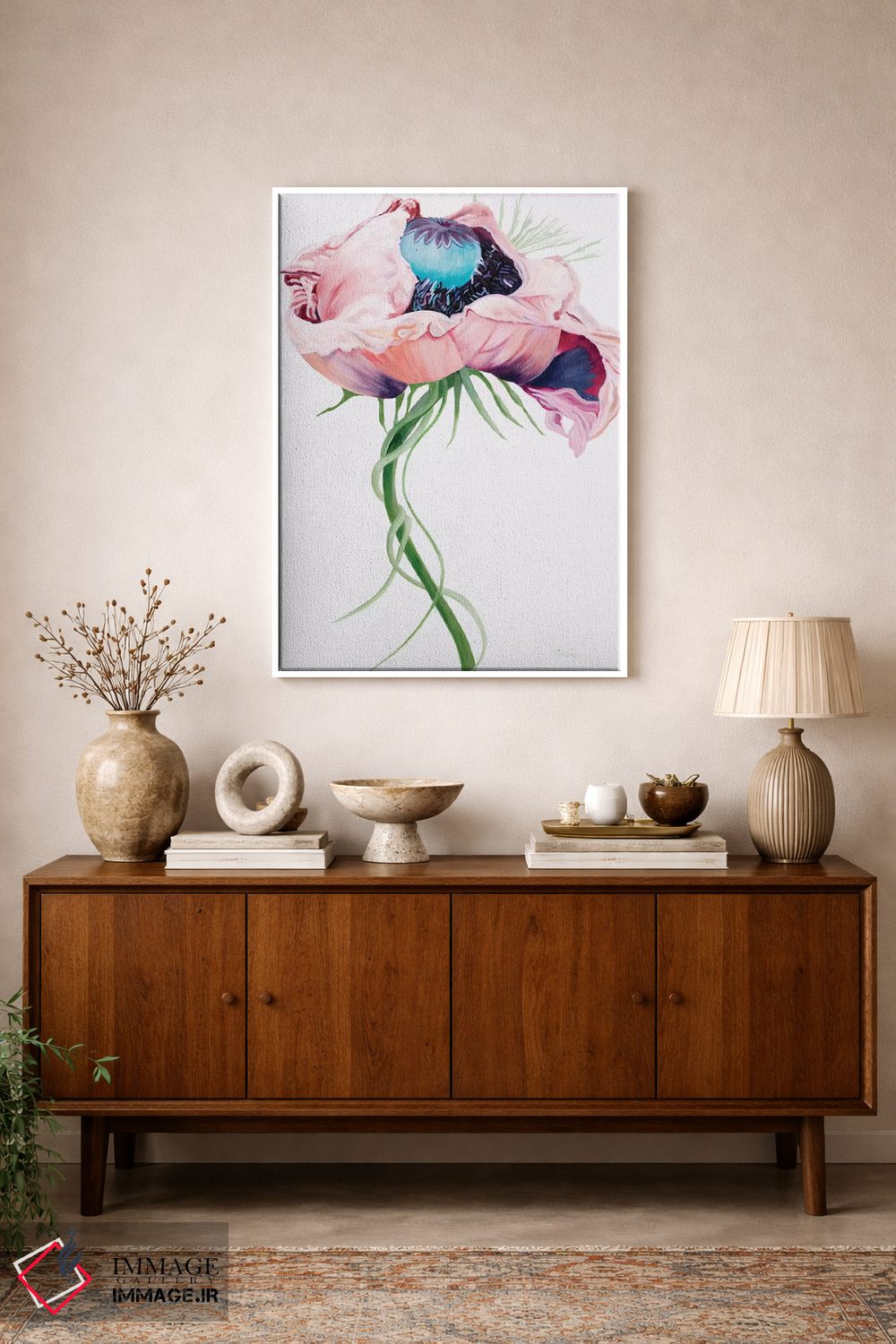 تابلو دکوراتیو شقایق پاریس ۲ اثر لیندا استلینگ - D1W