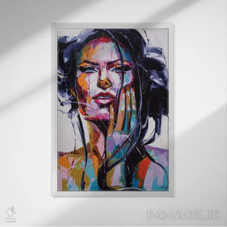 تابلو دکوراتیو سبکی اثر لانا فری - نمای قابدار سفید