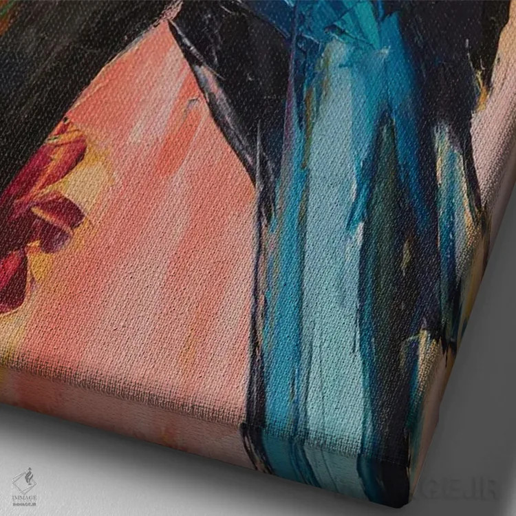 تابلو دکوراتیو پانورامیکس اثر لانا فری - نمای نزدیک بافت بوم