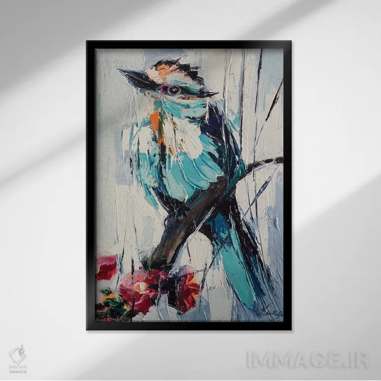 تابلو دکوراتیو ابر پشمالو اثر لانا فری - نمای قابدار مشکی