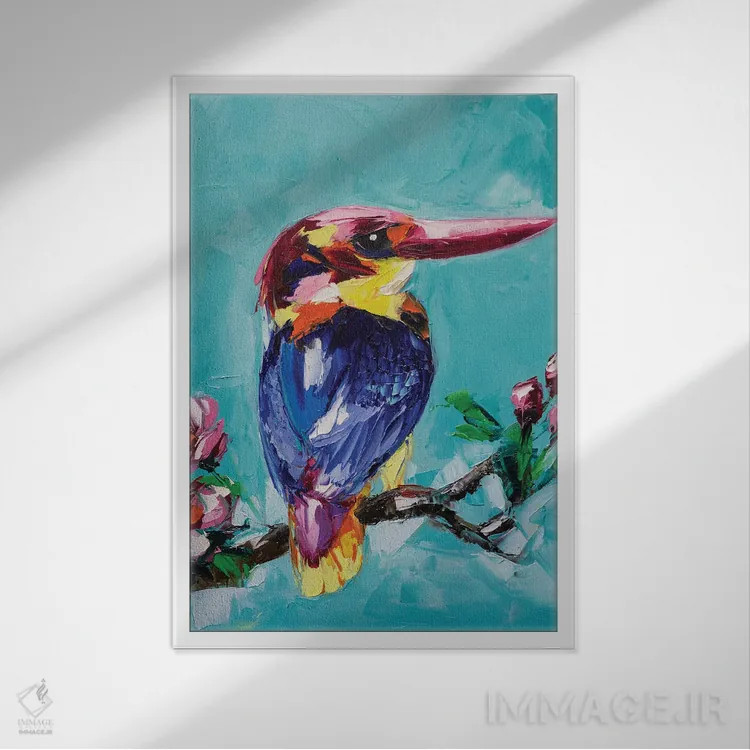 تابلو دکوراتیو غم تابستان اثر لانا فری - نمای قابدار سفید