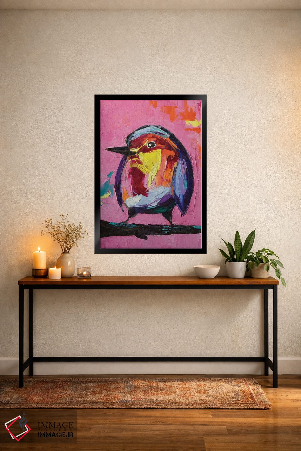 تابلو دکوراتیو ماهی خورک صورتی اثر لانا فری - D5B