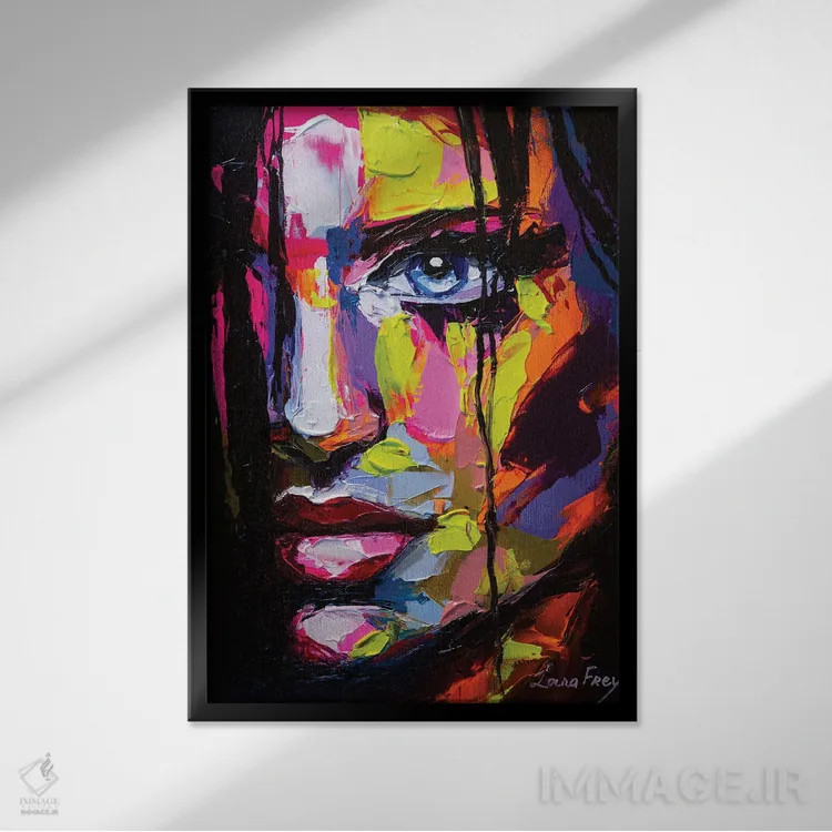 تابلو دکوراتیو عباور اثر لانا فری - نمای قابدار مشکی