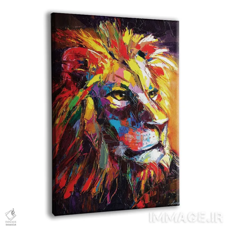 تابلو دکوراتیو لئو اثر لانا فری - نمای پرسپکتیو محصول