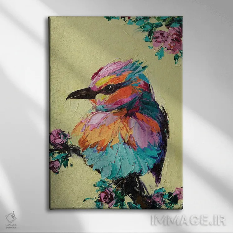 تابلو دکوراتیو در لانه اثر لانا فری - نمای روبهرو روی دیوار