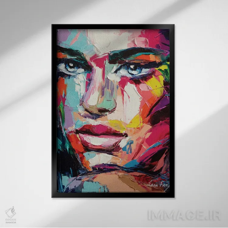 تابلو دکوراتیو باز کردن اثر لانا فری - نمای قابدار مشکی