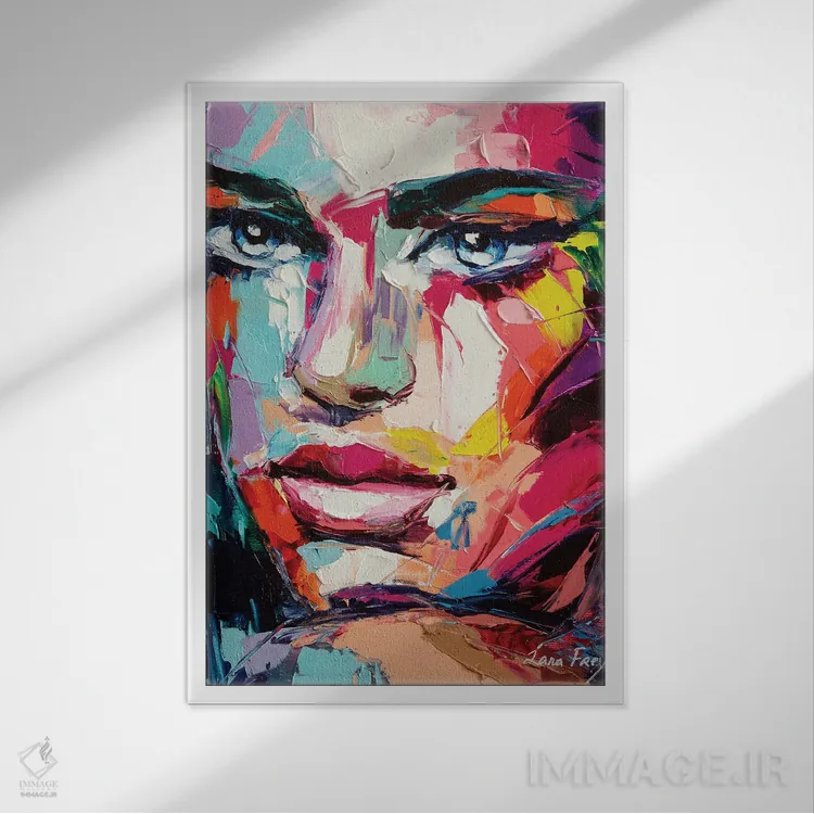 تابلو دکوراتیو باز کردن اثر لانا فری - نمای قابدار سفید