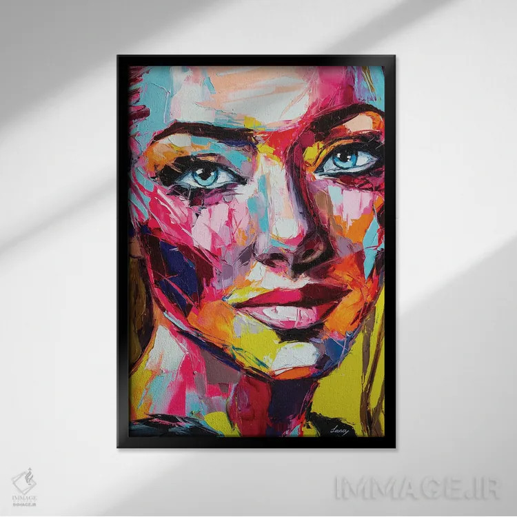 تابلو دکوراتیو موسیقی شیرین اثر لانا فری - نمای قابدار مشکی