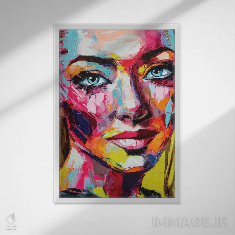 تابلو دکوراتیو موسیقی شیرین اثر لانا فری - نمای قابدار سفید