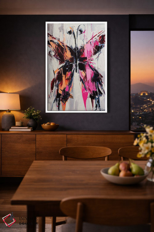 تابلو دکوراتیو خطوط باران اثر لانا فری - D2W