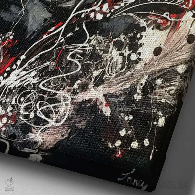 تابلو دکوراتیو شکست روح اثر لانا فری - نمای نزدیک بافت بوم