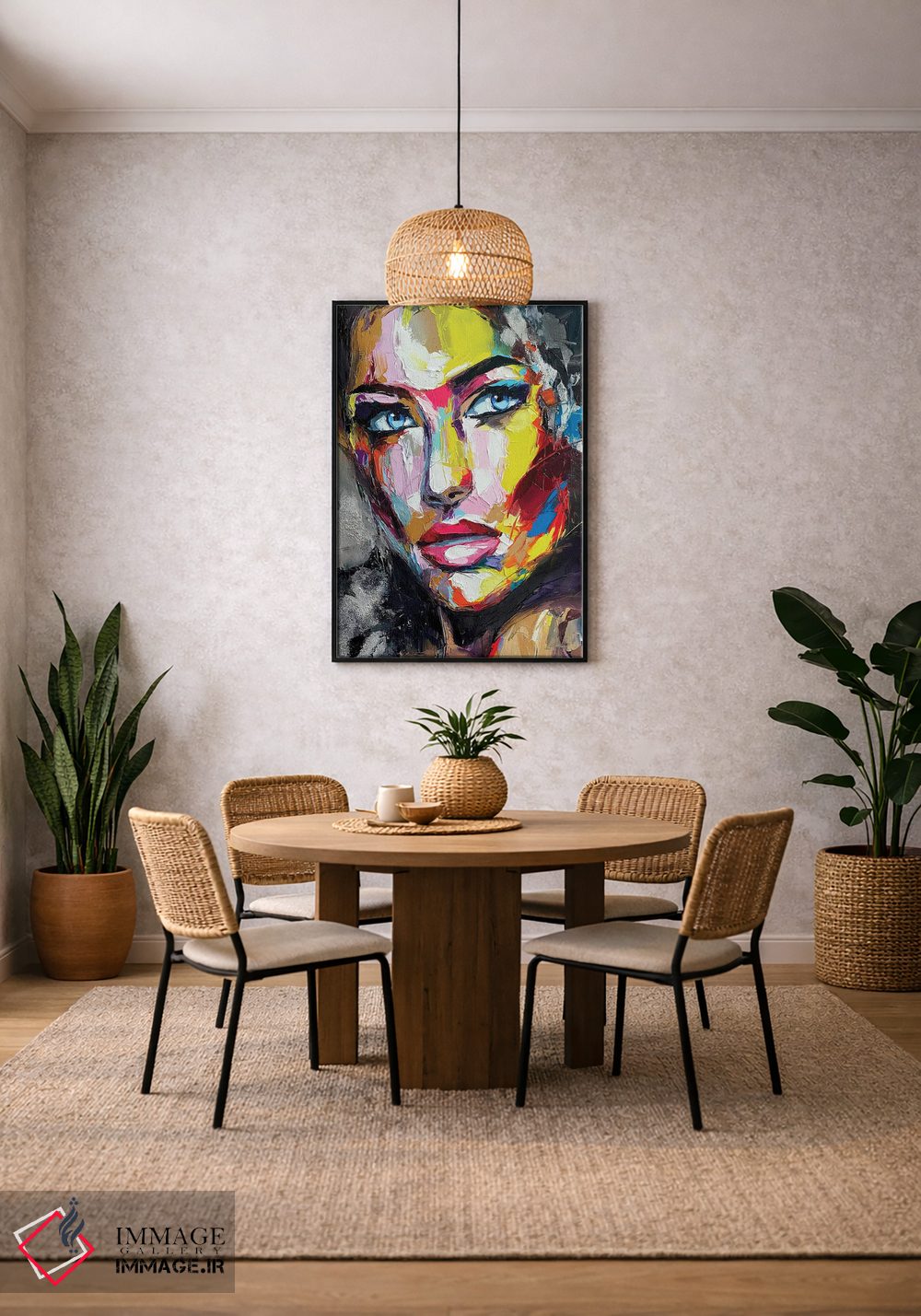 تابلو دکوراتیو ضربه نقره ای اثر لانا فری - D5B