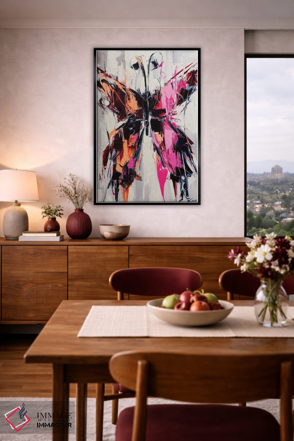 تابلو دکوراتیو خطوط باران اثر لانا فری - D6B