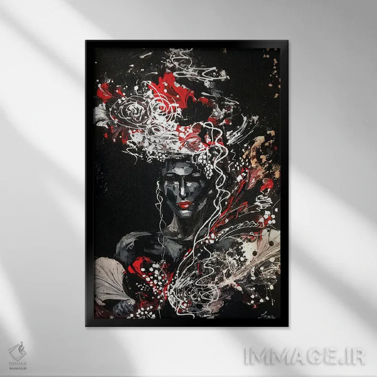 تابلو دکوراتیو شکست روح اثر لانا فری - نمای قابدار مشکی