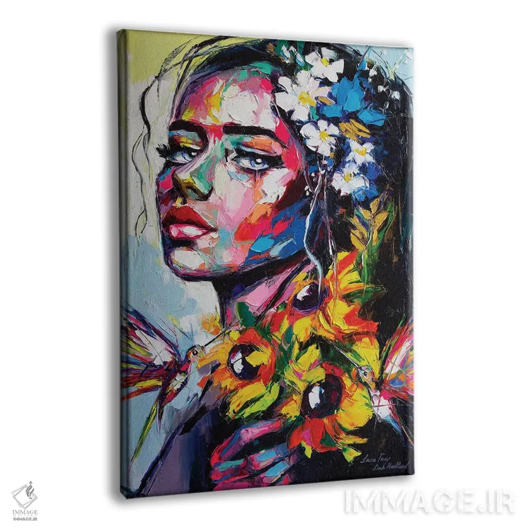 تابلو دکوراتیو گل سنتائور اثر لانا فری - نمای پرسپکتیو محصول